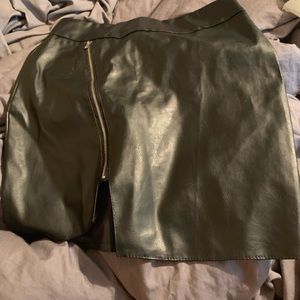 Black pleather skirt